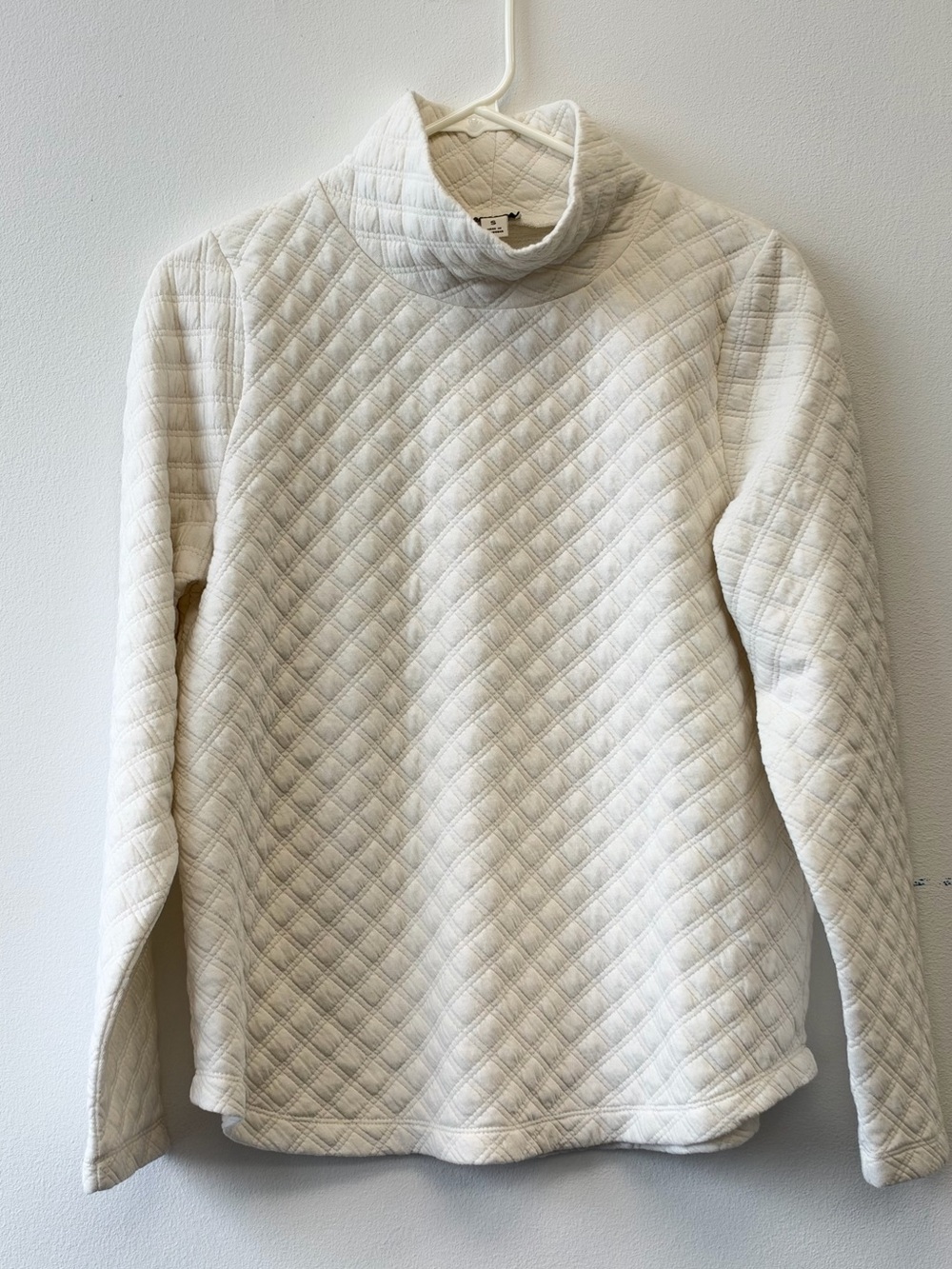 J. Crew Quilted Turtleneck Sweater - Cream